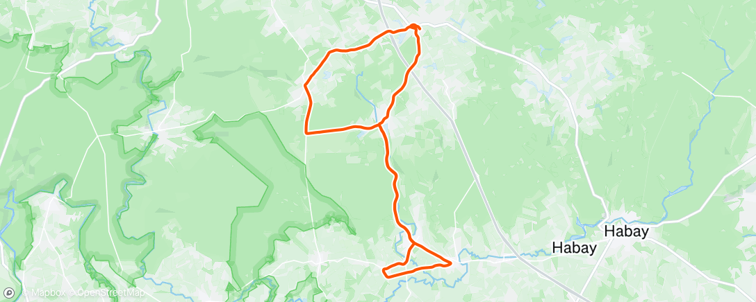 Map of the activity, Sortie vélo le matin