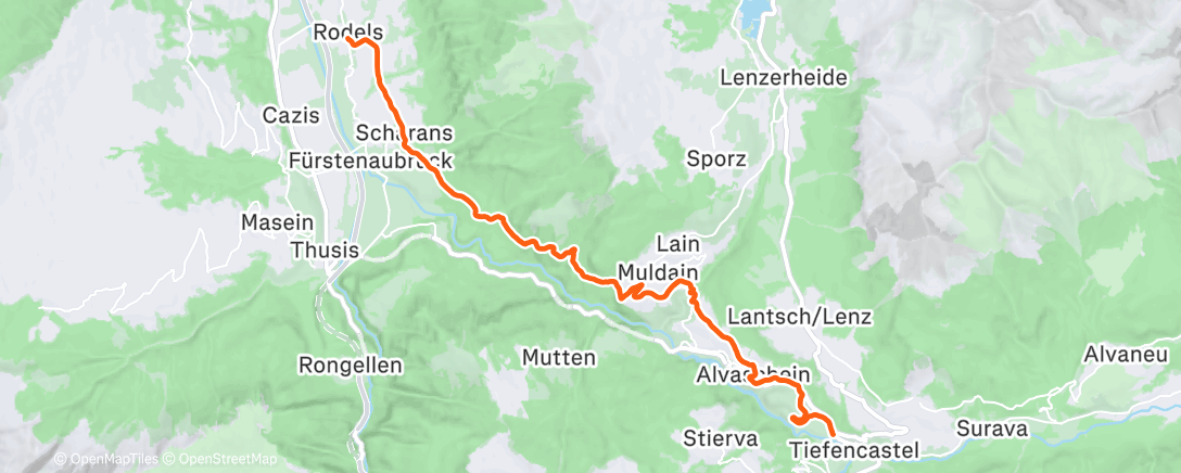 Карта физической активности (Traillauf am Nachmittag)