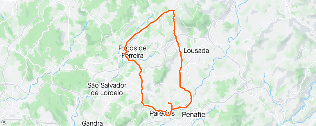 Mapa de la actividad (Volta de bicicleta vespertina)