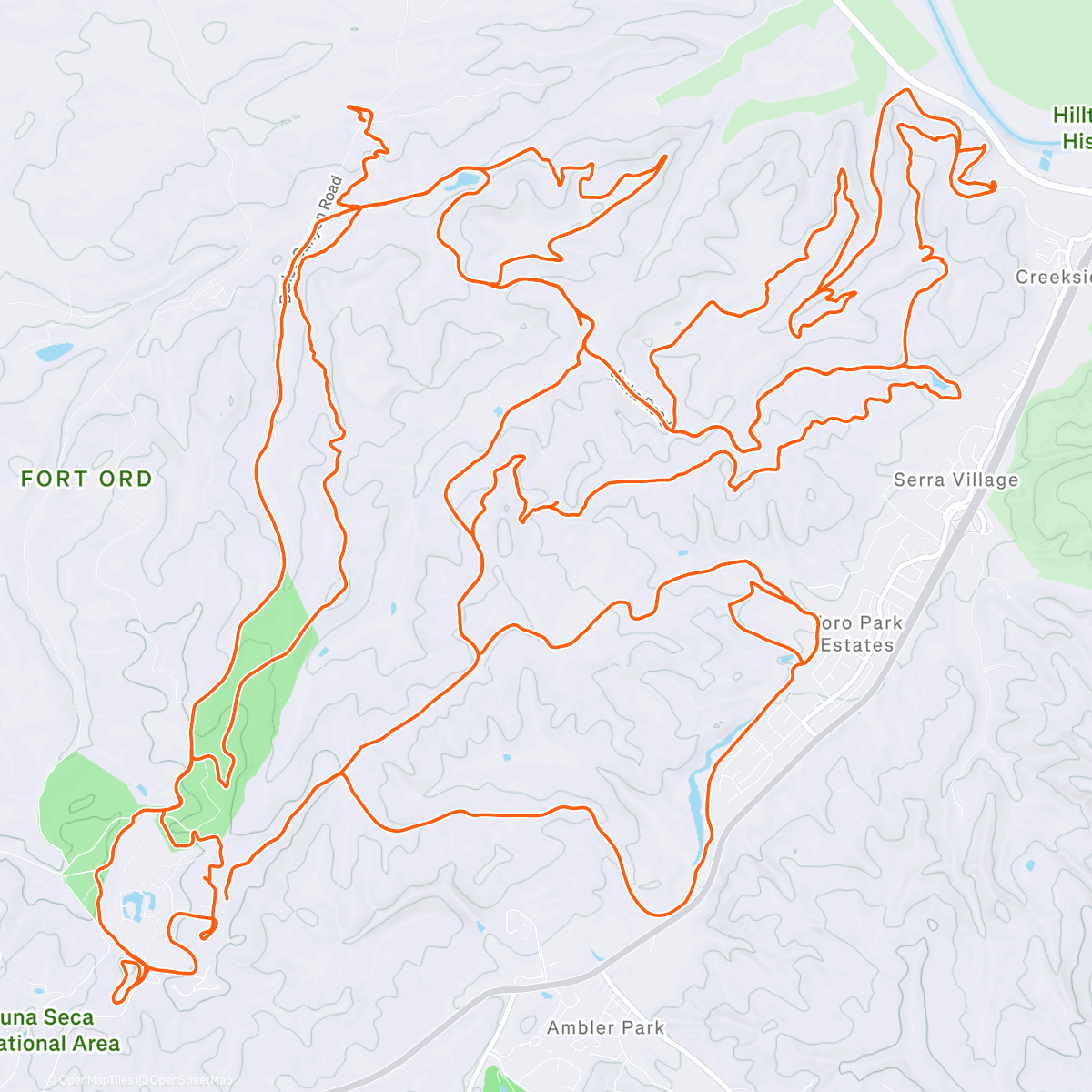Map of the activity, Ord