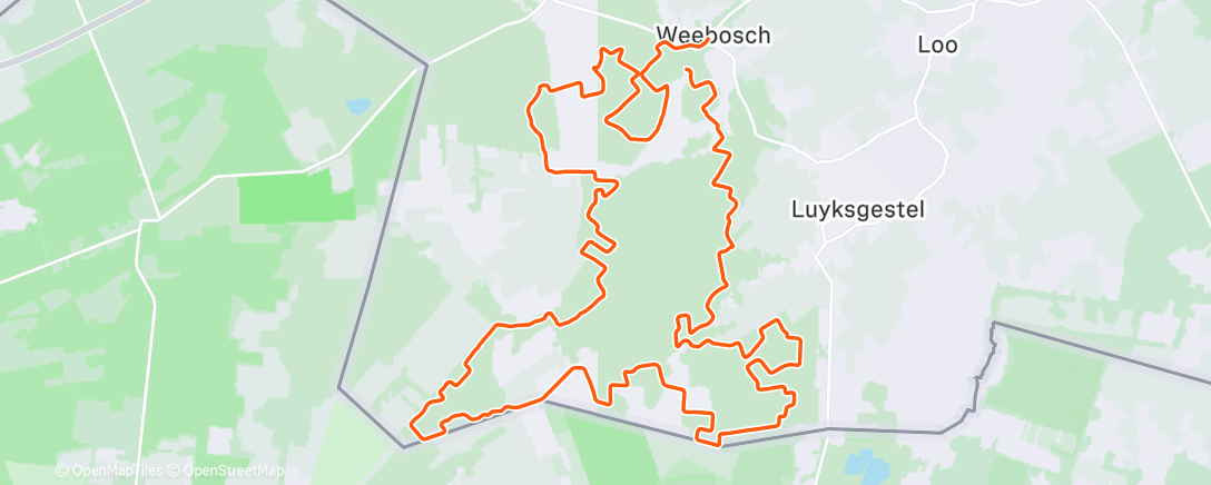 Map of the activity, Afternoon Ride