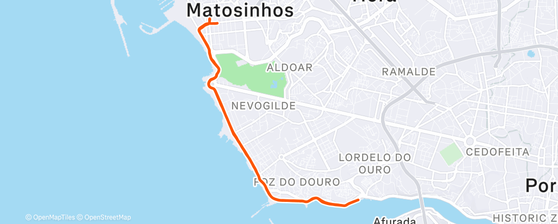 Map of the activity, Evening Run