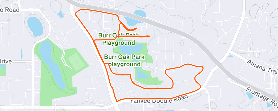 Map of the activity, Afternoon Trail Run