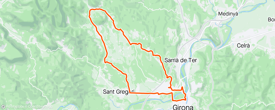 Map of the activity, Girona Cycling Camp: Day 7