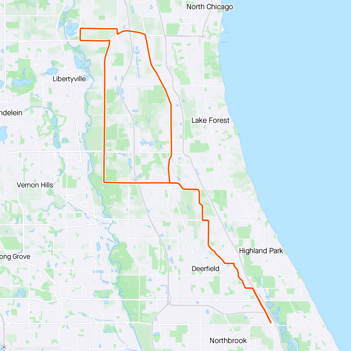 Map of the activity, Pizza ride