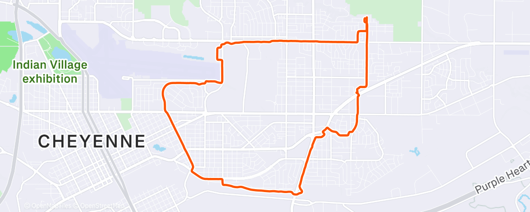 Map of the activity, Morning Run