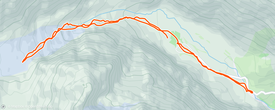 Map of the activity, Poudreuse du matin