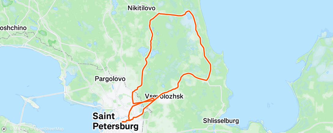 Map of the activity, Morning Ride