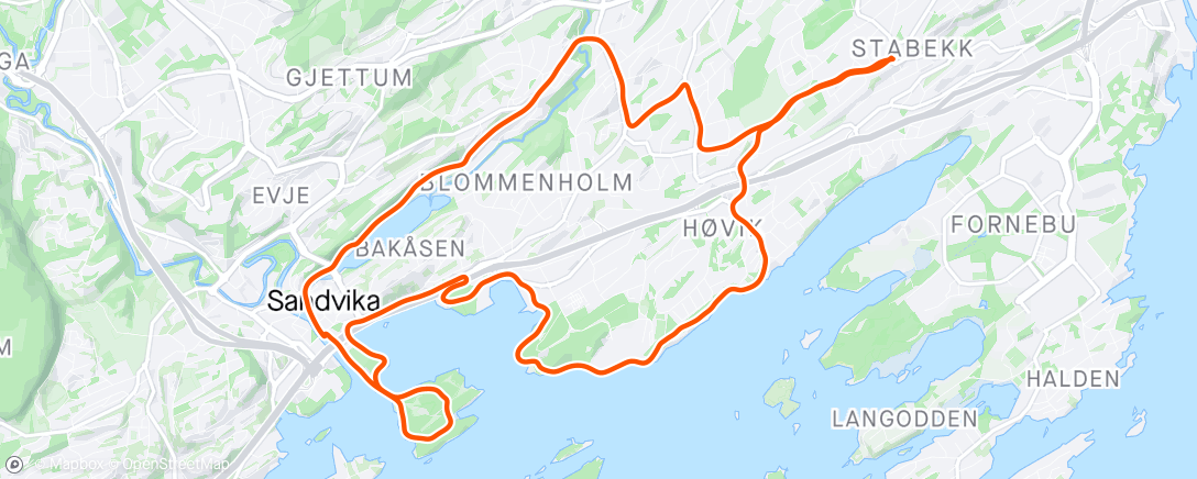 Map of the activity, Rolig langtur