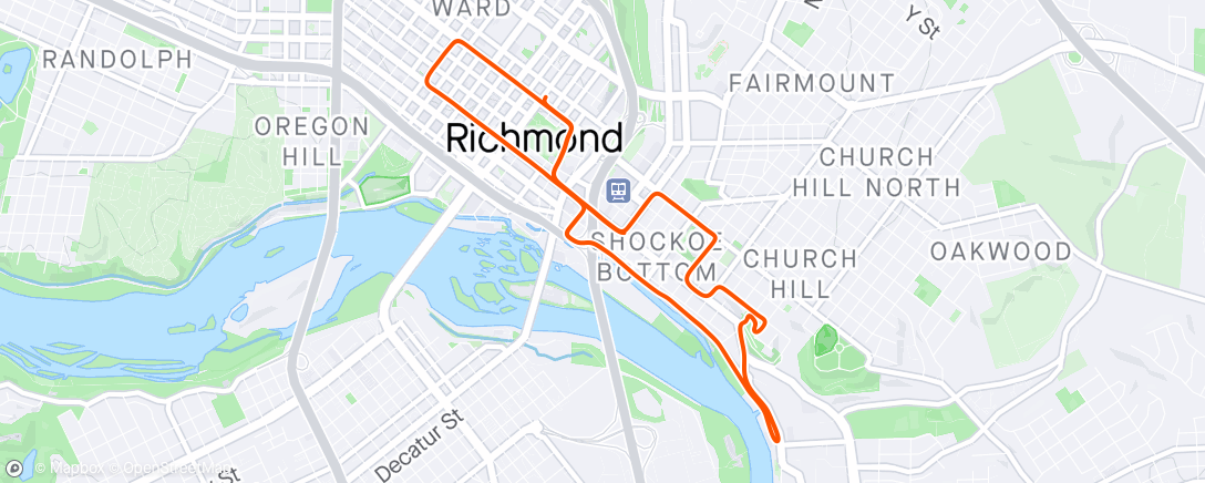 Karte der Aktivität „Zwift - Race: Zwift World Series // Men's Open Qualifier Race 1 (A) on Richmond Loop Around in Richmond”