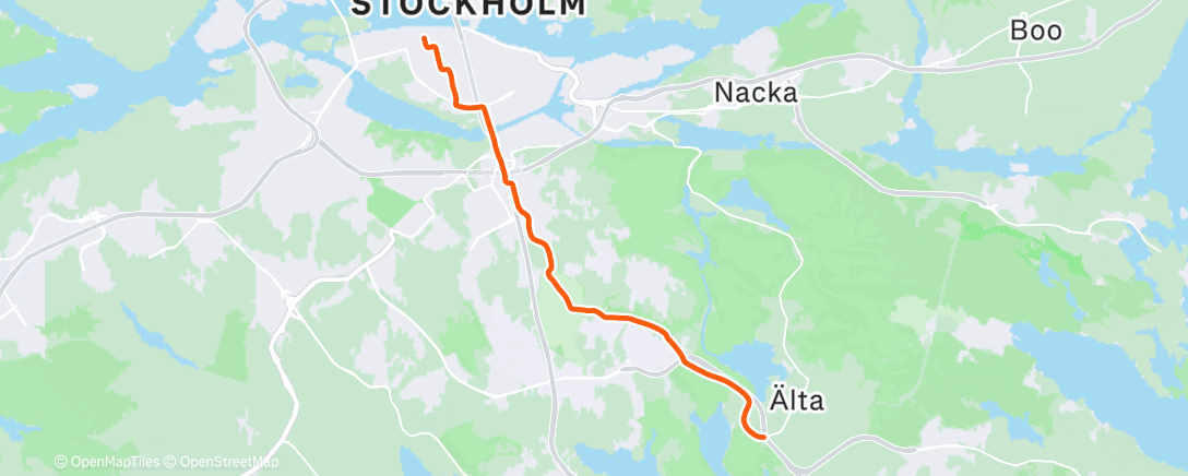 Map of the activity, Afternoon Ride