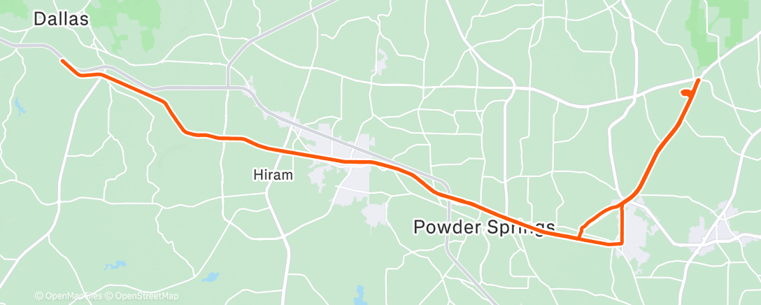 Map of the activity, Morning Ride