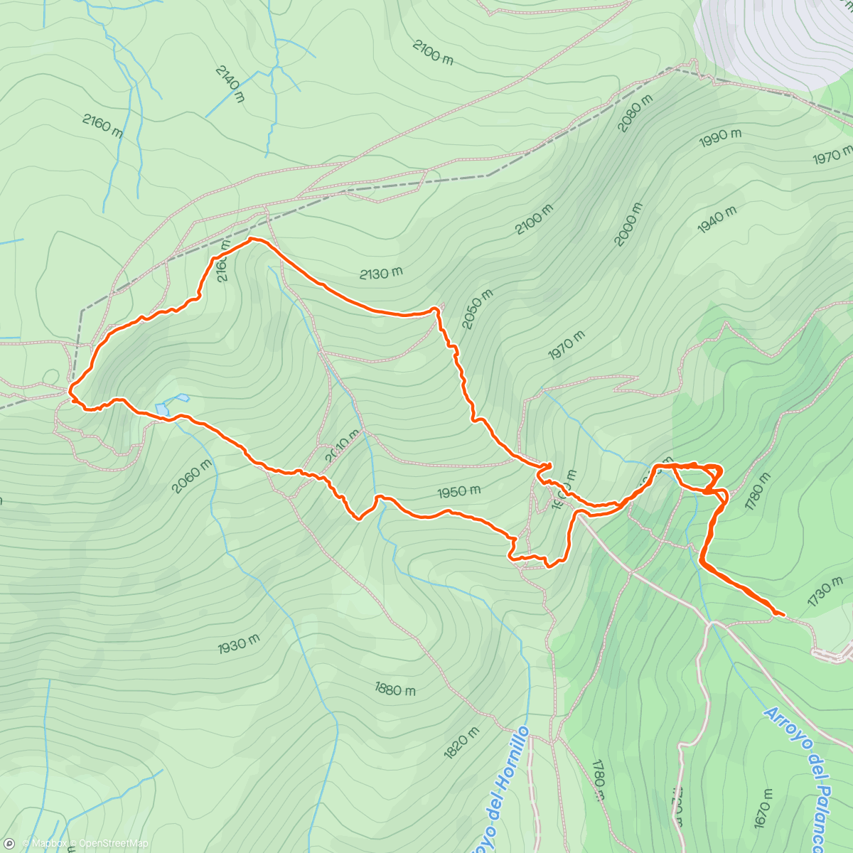 Mapa de la actividad, Navafría a Pico del Nevero