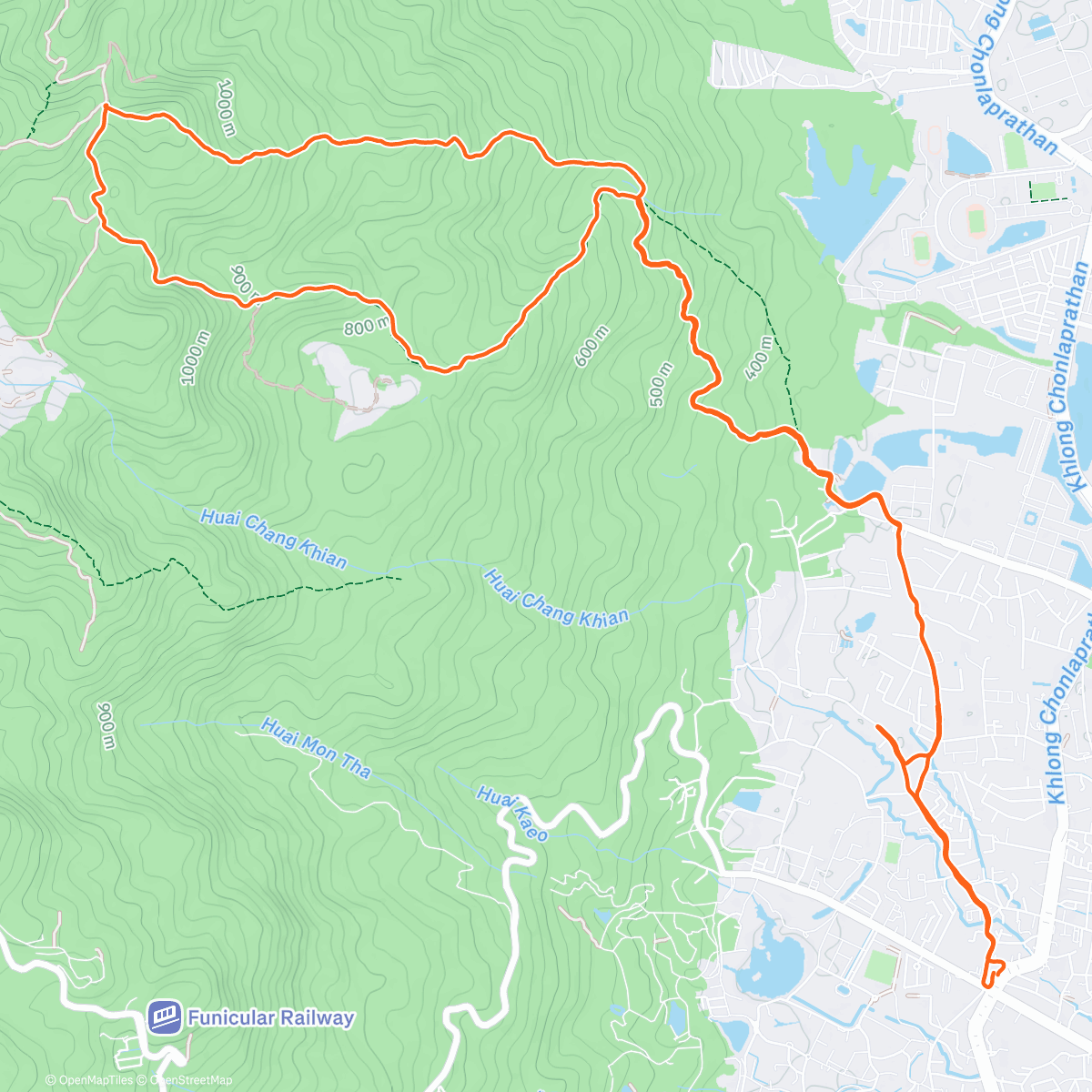 Map of the activity, Morning Trail Run