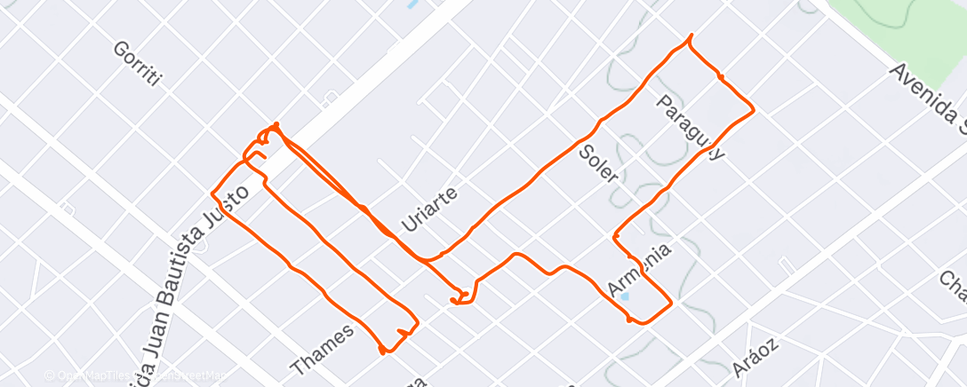 Map of the activity, Parrilla en Buenos Aires