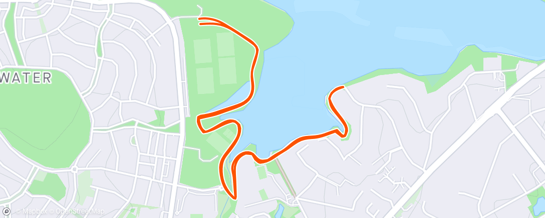 Map of the activity, Millwater Parkrun