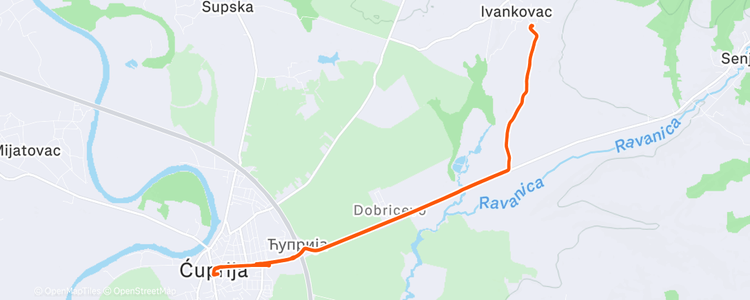 Map of the activity, Morning Ride