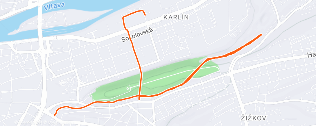 Map of the activity, Lunch Run