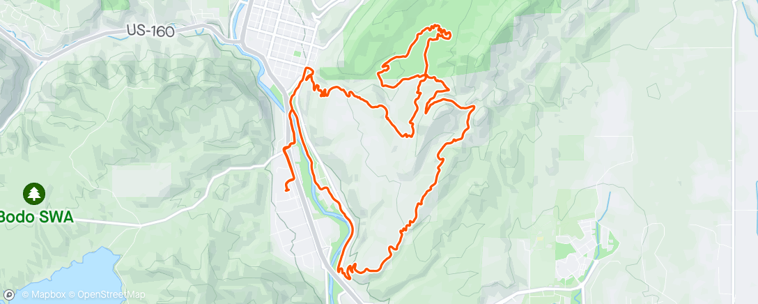 Map of the activity, Lunch ride