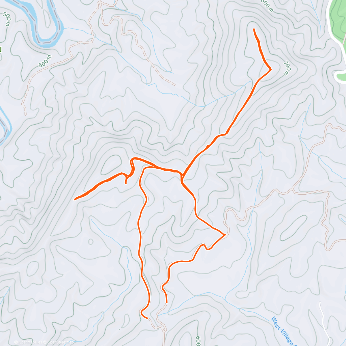 Map of the activity, Morning Hike