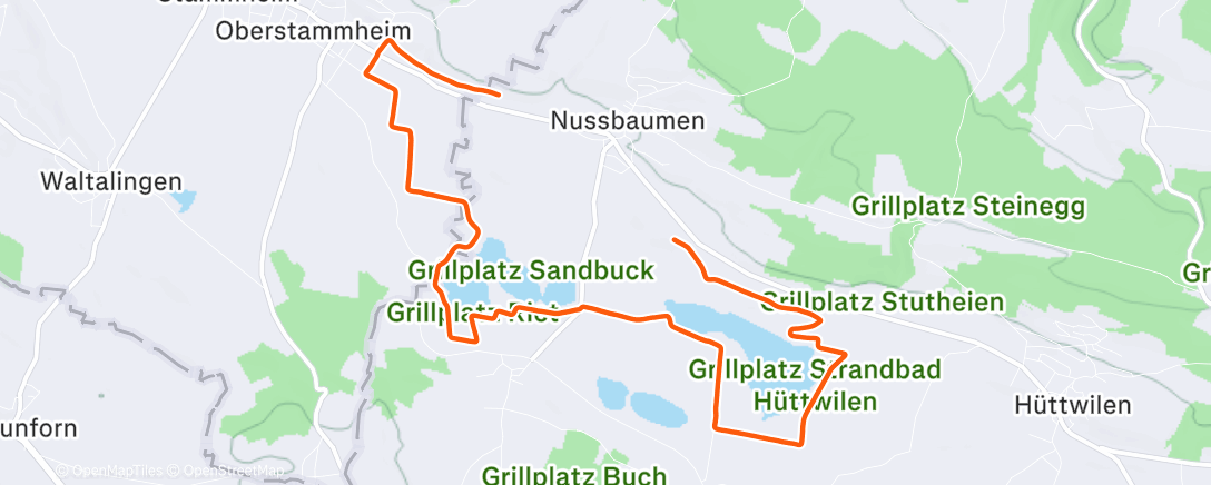 Map of the activity, Lauf am Nachmittag
