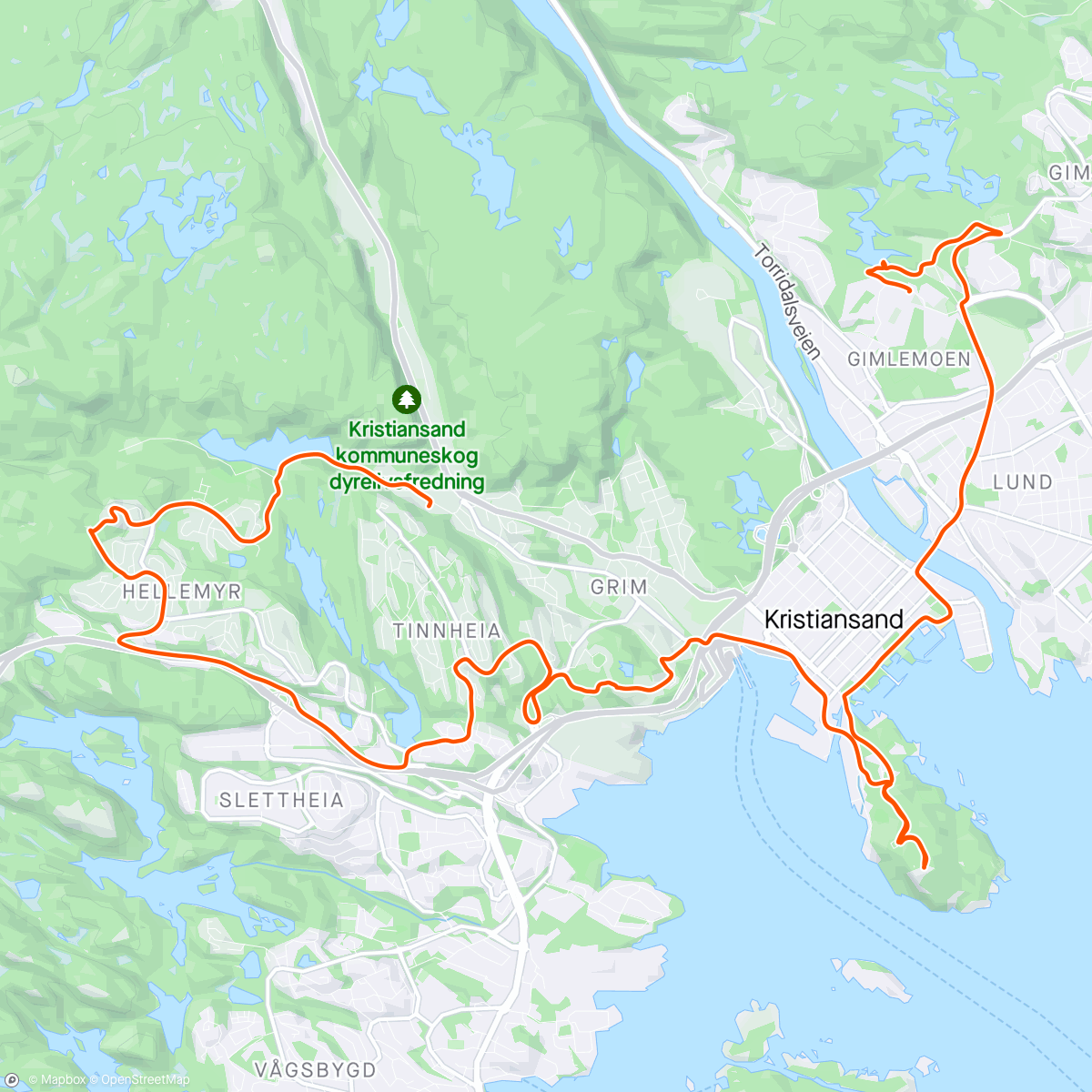 Map of the activity, Morgenintervaller