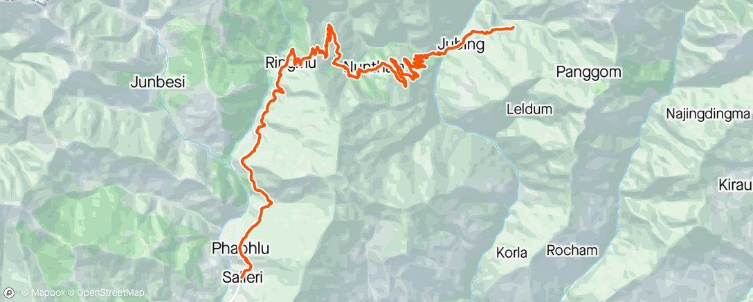 Map of the activity, Khari-khola - Salleri