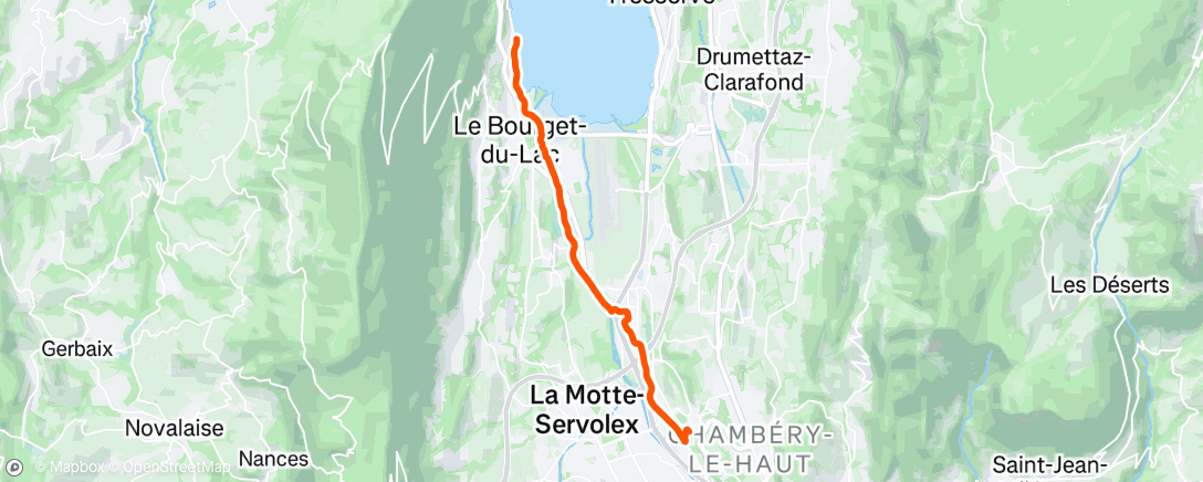Map of the activity, Sortie vélo le midi