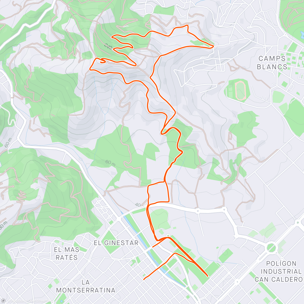 Map of the activity, Camí de SantRa