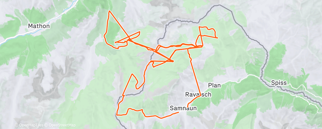 Map of the activity, Morning Alpine Ski