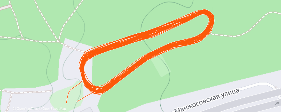 Map of the activity, Северный лыжный заезд (ночь)