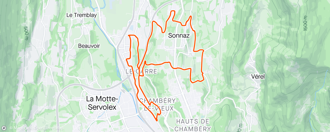 Map of the activity, Chambery