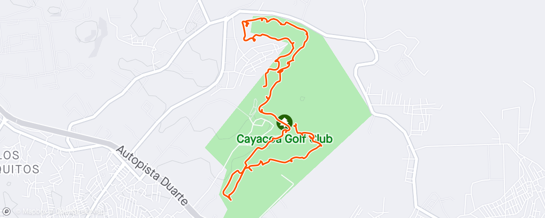 Map of the activity, Golf a la tarde