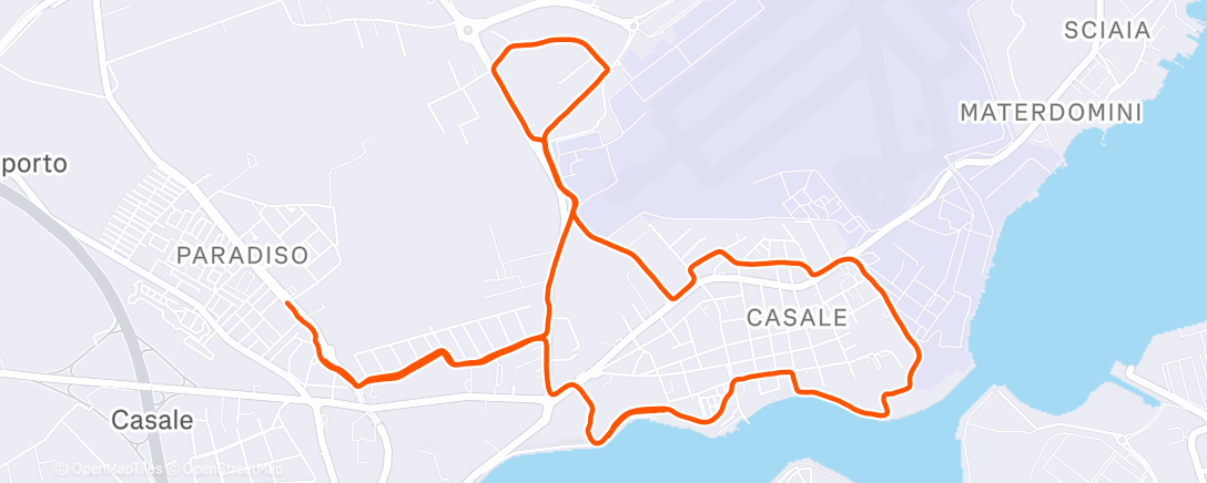 Map of the activity, Outdoor Running