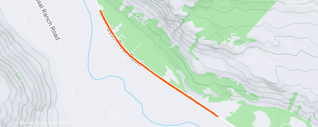 Map of the activity, Afternoon Trail Run