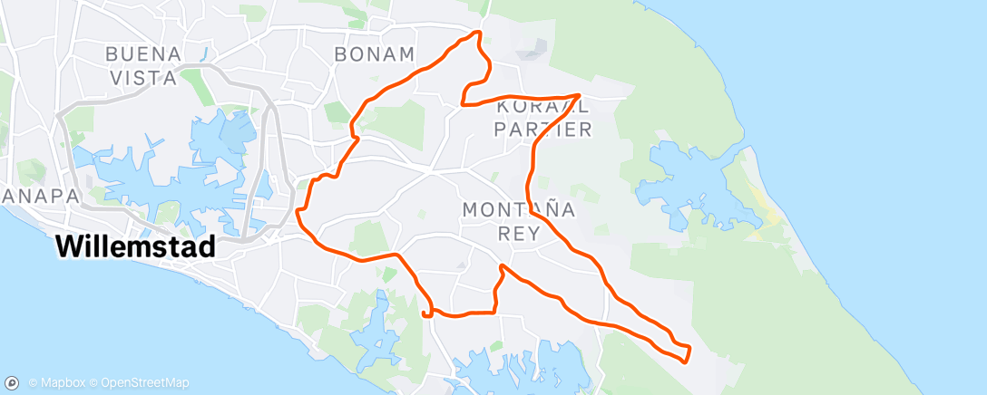 Map of the activity, PM Ride with some wild horses