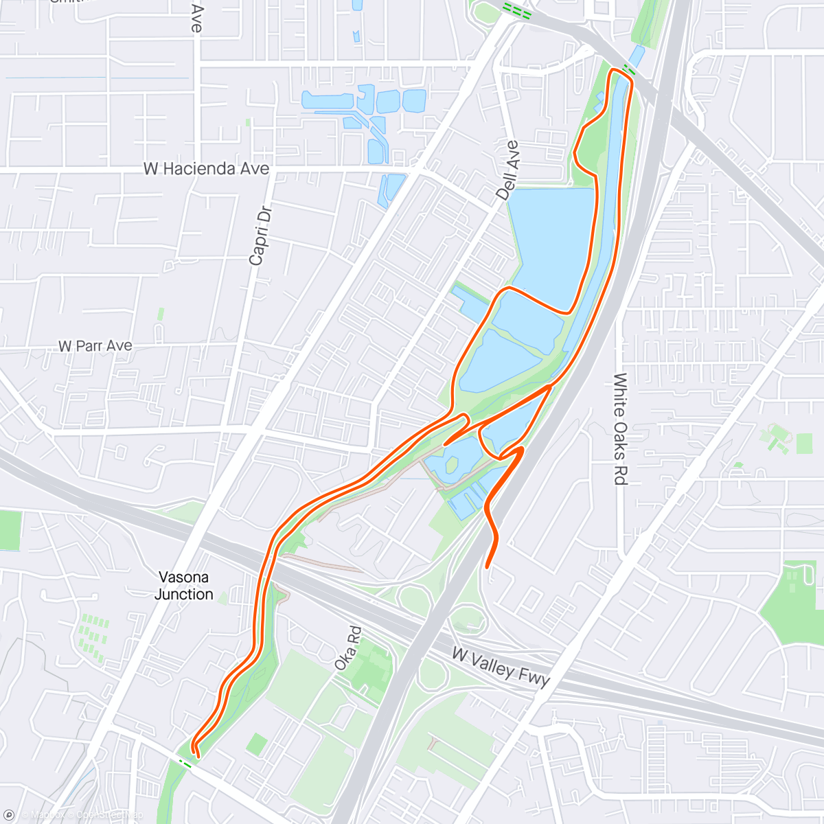 Map of the activity, An assortment of Mt Overpass repeats