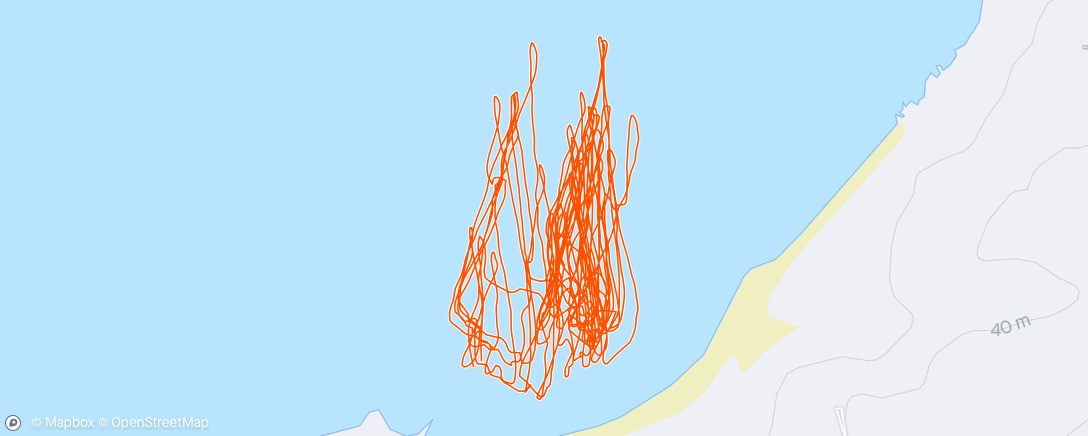 Map of the activity, Sessione di kitesurf all’ora di pranzo
