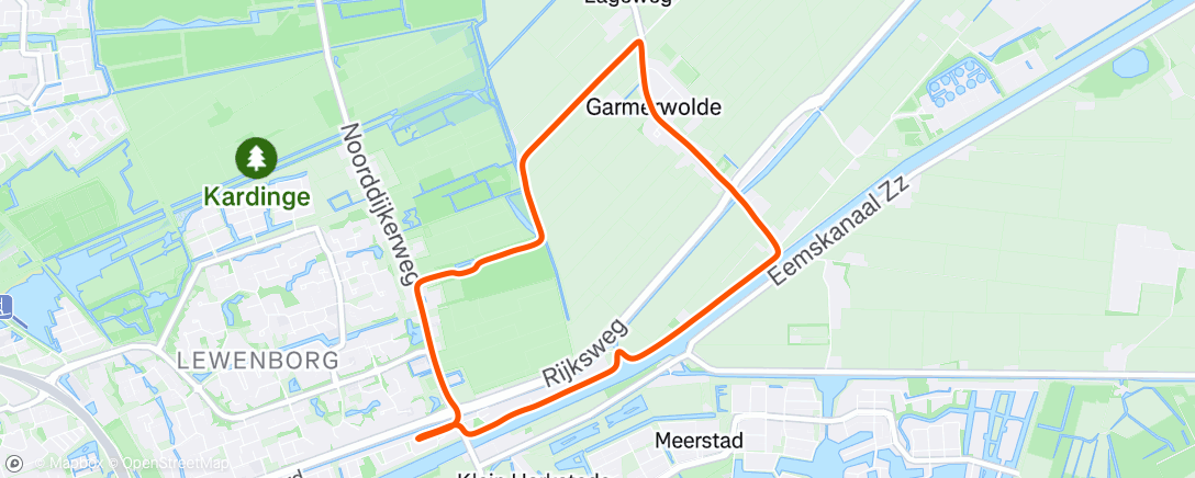 Map of the activity, Morning Run