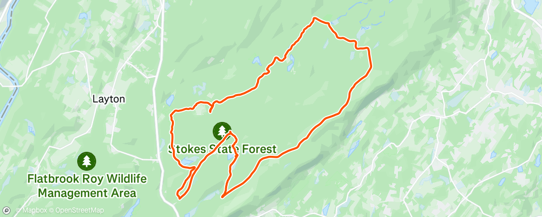Map of the activity, Muddy Rocky madness at stokes. stoked that I saw a bobcat!