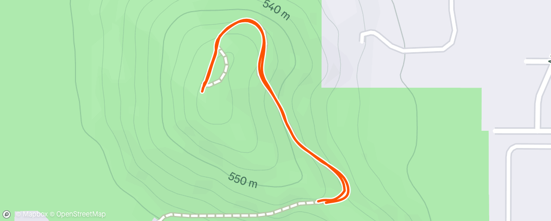 Map of the activity, Morning Hike