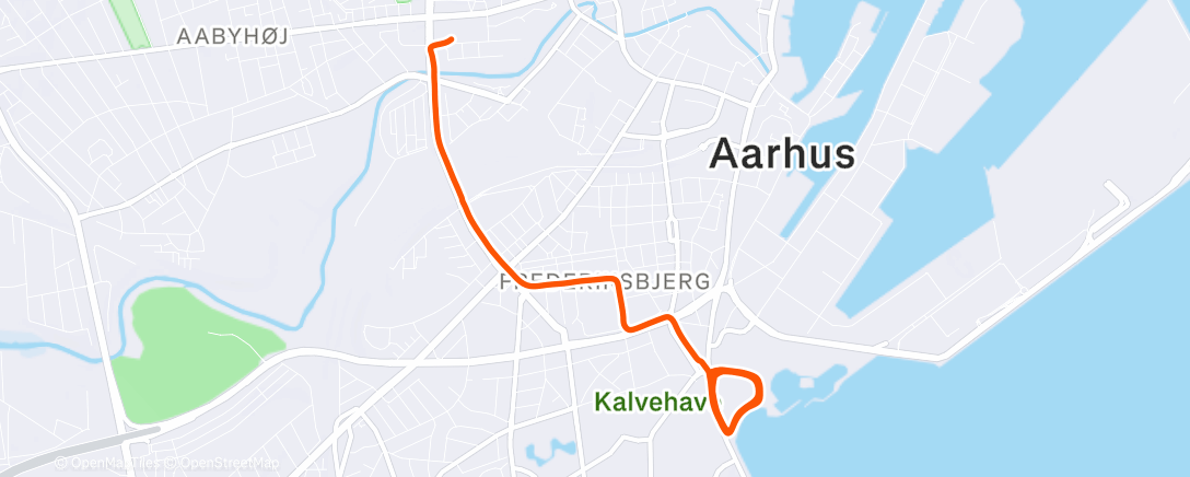 Map of the activity, Afternoon Run