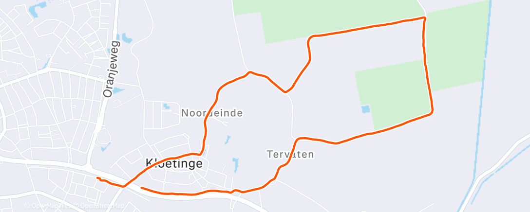 Map of the activity, Ochtendloop