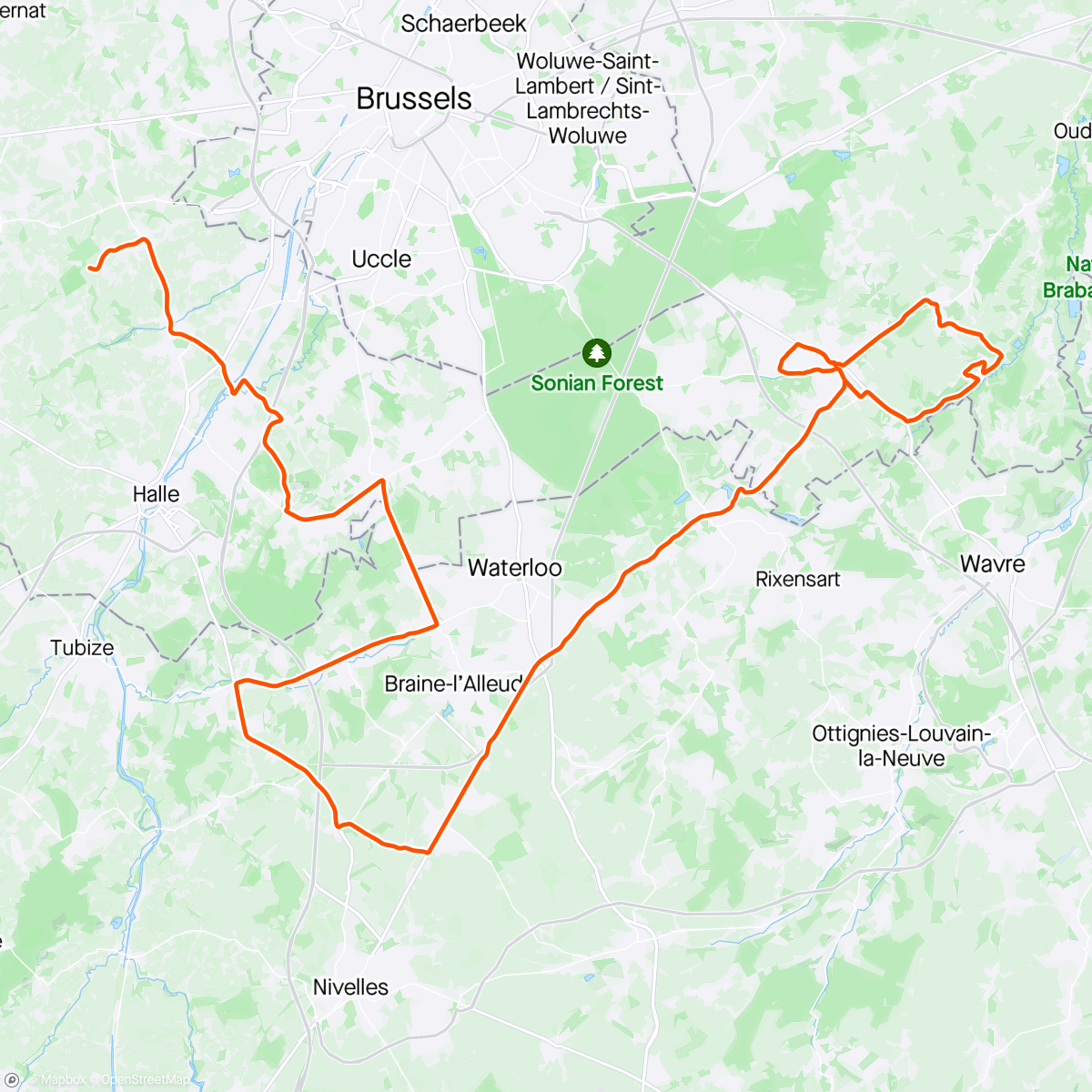Map of the activity, Brabantse pijl 🔥