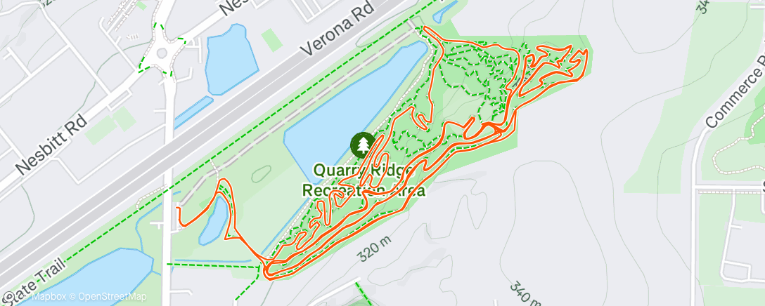 Map of the activity, Afternoon Mountain Bike Ride