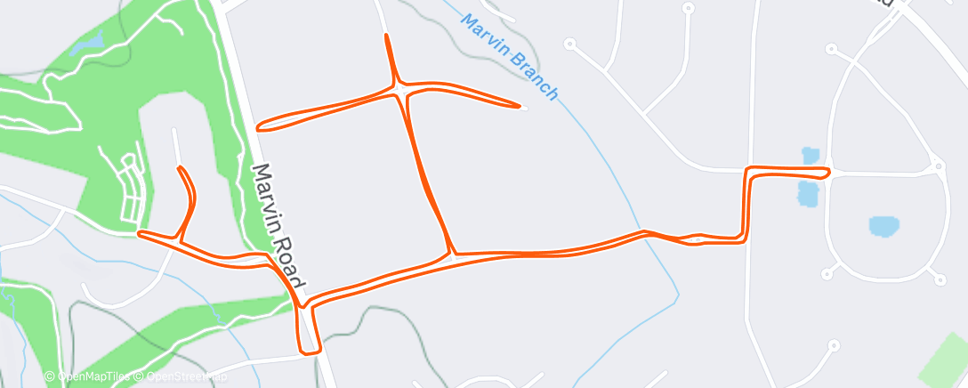 Map of the activity, Saddle Neighborhood Run