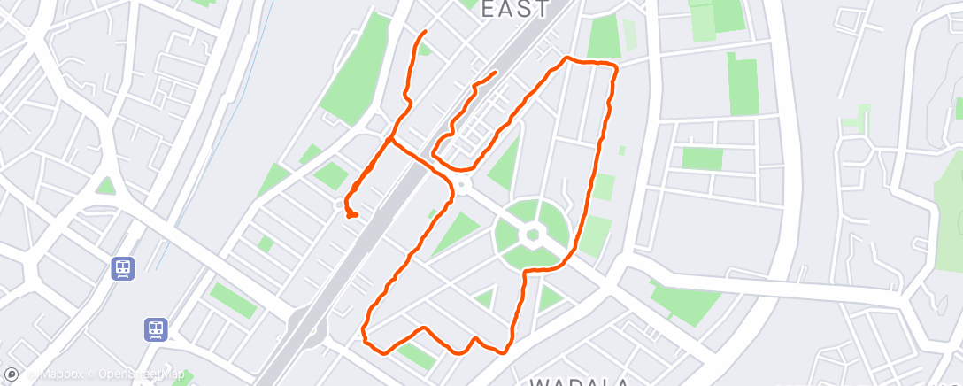 Map of the activity, Friday morning walk