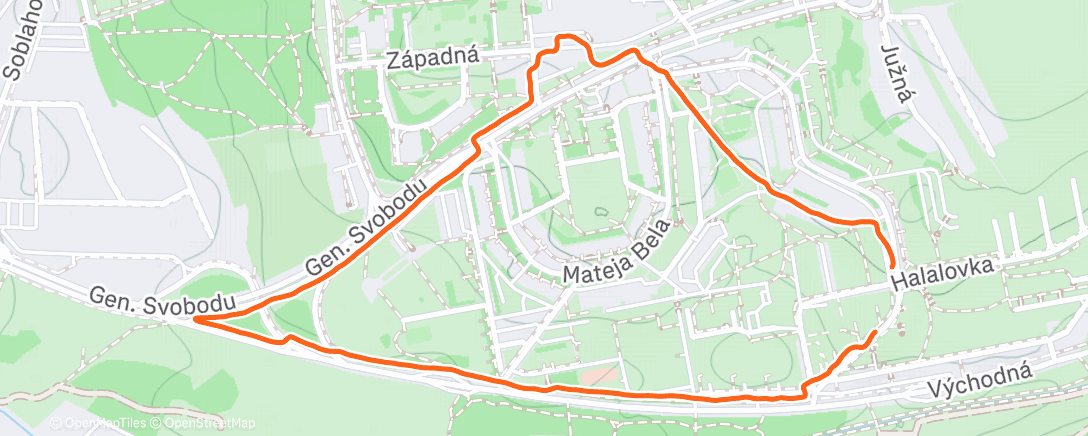 Map of the activity, Afternoon Walk