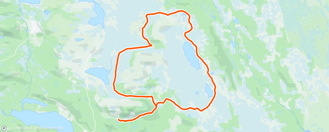 Map of the activity, Tåkete dag på Sjusjøen