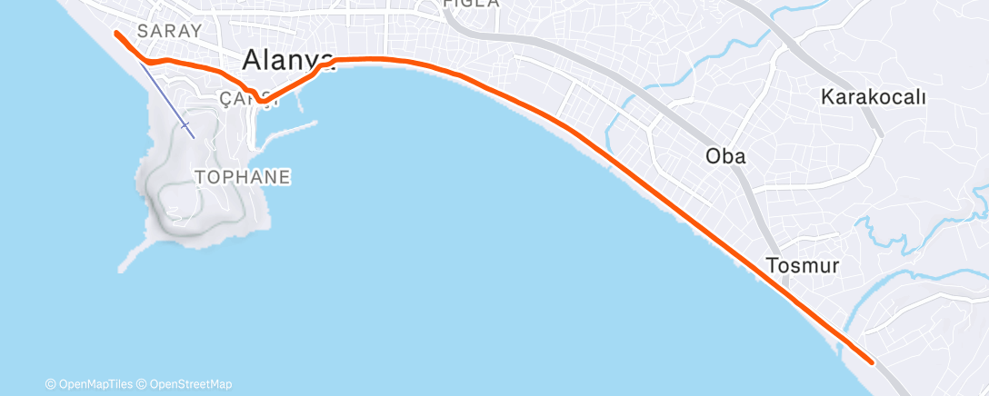 Map of the activity, Lunch Run